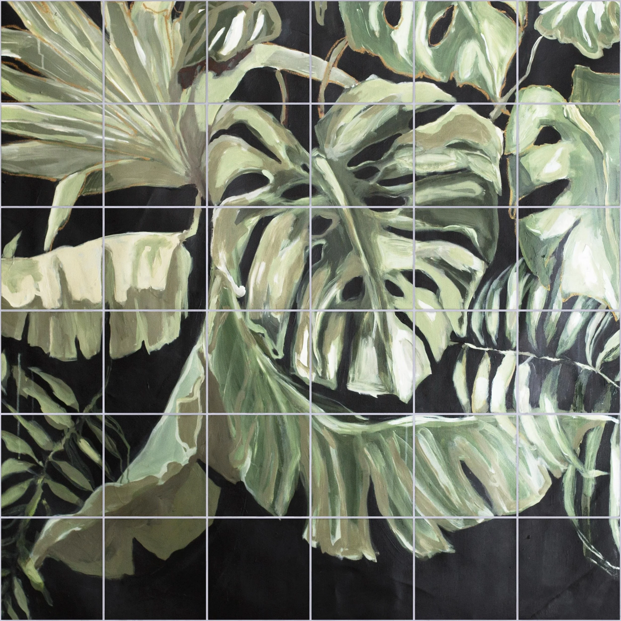 Luxury Hand-Crafted Verdant Mural Tiles - Custom Zellige Art